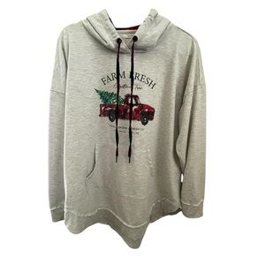Maurices Homeward Holiday Truck Graphic Fleece Hoodie